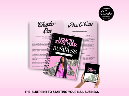 Nail Tech Training Bundle Acrylic + E-File Manuals (Editable)
