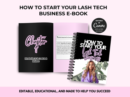 How To Start Your Lash Tech Business PLR E-Book