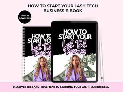 How To Start Your Lash Tech Business PLR E-Book